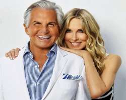 The actress served as a host along with her ex-husband George Hamilton in the talk show 